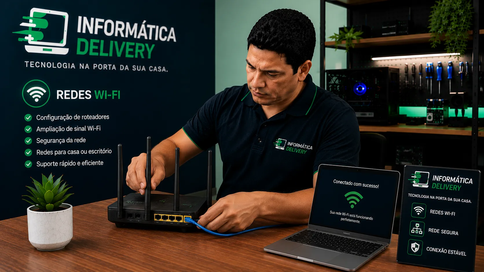 Configuração de redes Wi-Fi