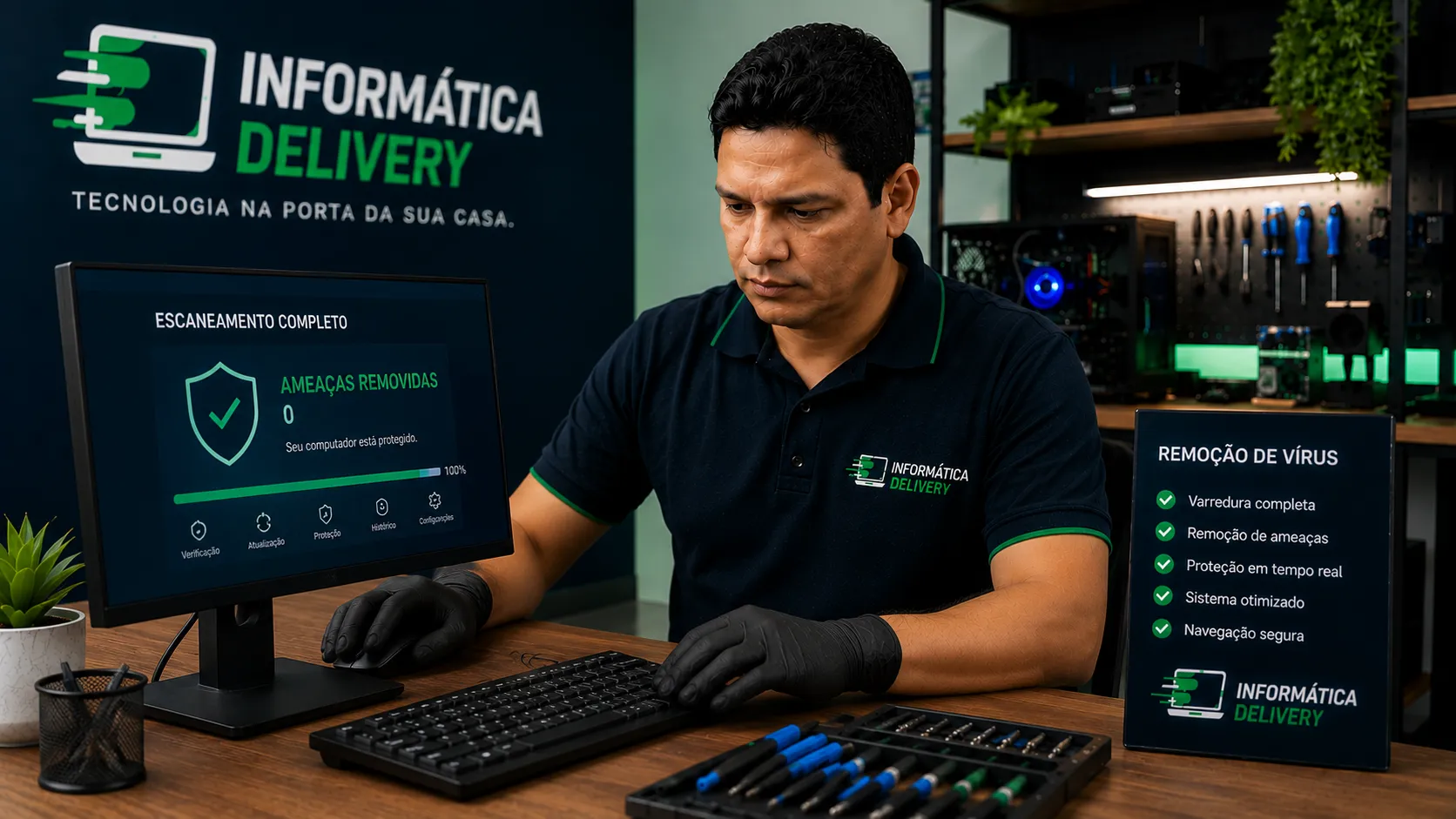 Remoção de vírus e malware